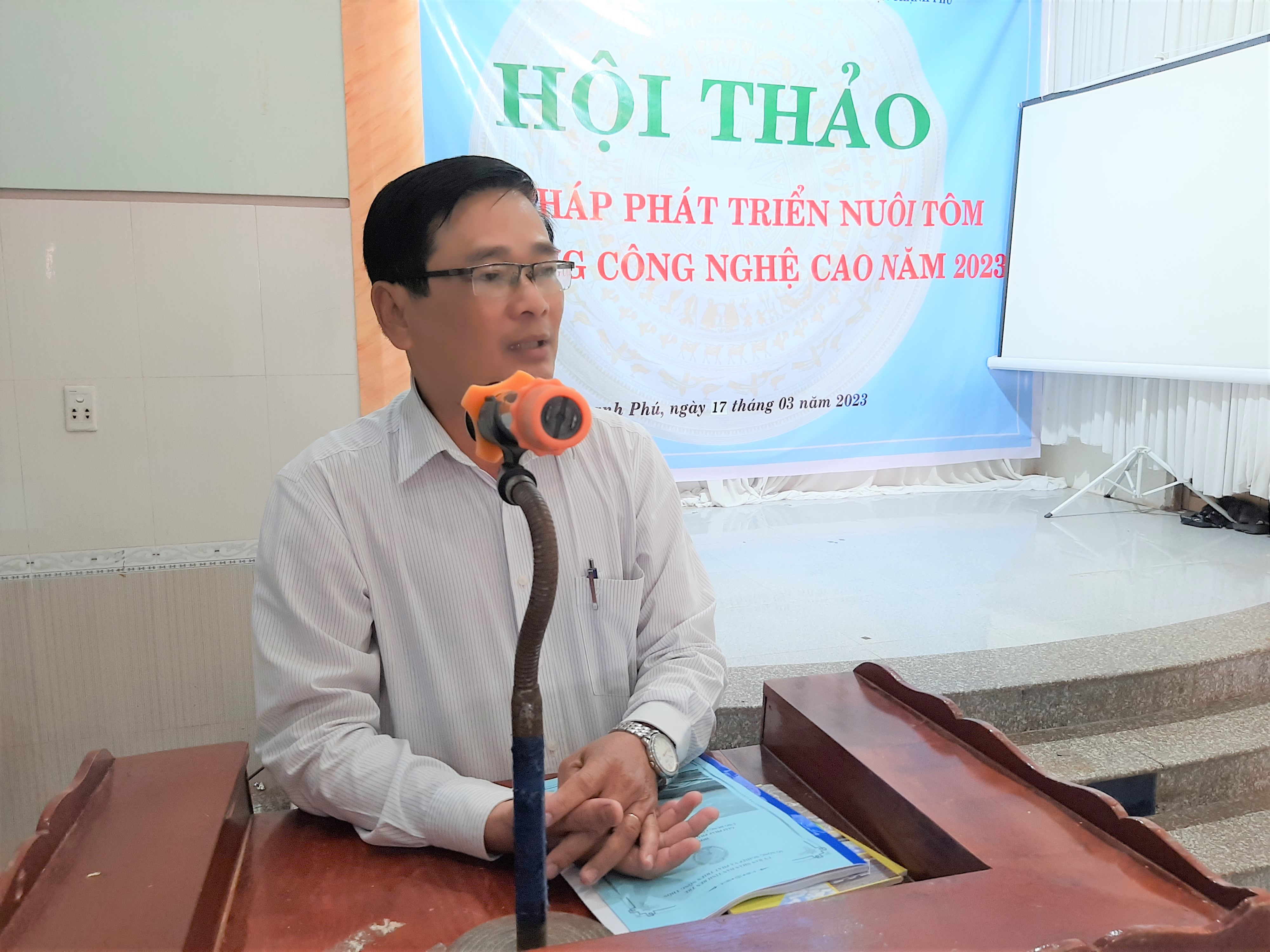 Hội thảo “Giải pháp phát triển nuôi tôm ứng dụng công nghệ cao năm 2023” trên địa bàn huyện Thạnh Phú